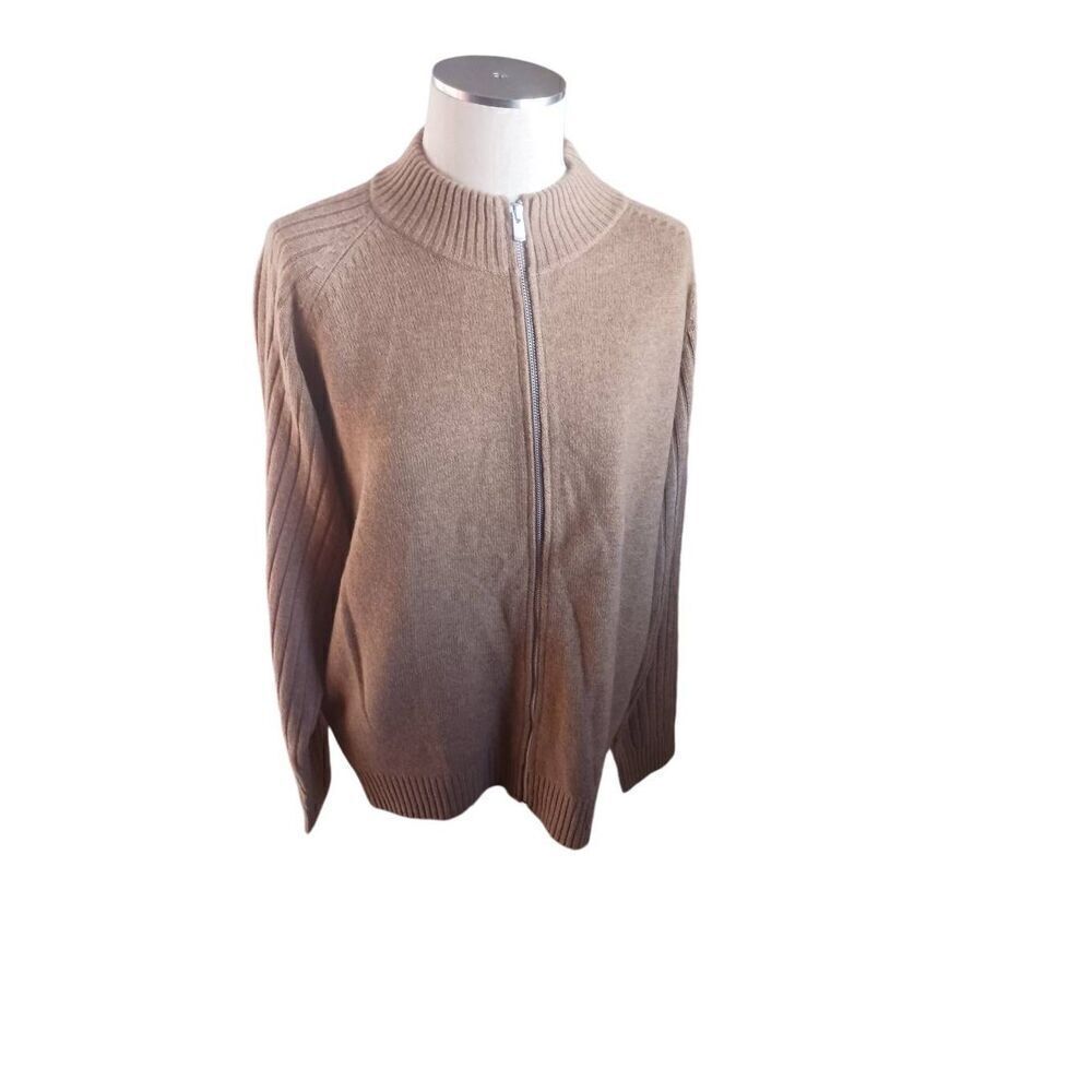 Patrick James reserve full zip men's Cashmere sweater xl